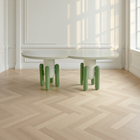 Table à manger ovale ergonomique moderne en bois pour enfants, écologique, durable, sûre, 4 places, pour enfants de tous âges, maison, bureau, hôtel