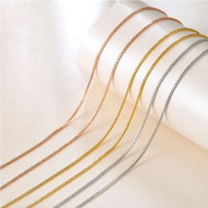 Trendy Custom Size AU750 Yellow Rose Gold Chopin Link <b>Necklace</b> 18K <b>Solid</b> Gold Jewelry Chain for Weddings Engagements Gifts - Product Image 4