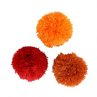 Vente flash : Porte-clés tendance en peluche douce de 9 cm, imprimé sérigraphié, avec pompon en fausse fourrure de lapin, ornement suspendu