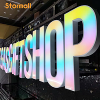 Enseigne en lettres 3D LED en acier inoxydable personnalisée Cornall pour les magasins - Publicité extérieure avec éclairage frontal