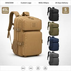 Mochila Táctica MOLLE de 45L con Logotipo Personalizado, Impermeable, para Campismo, Senderismo, OEM, ODM - Product Image 1