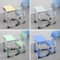 Venta Caliente de Muebles Escolares Modernos de Alta Calidad, Conjunto de Escritorio y Silla para Estudiantes de Primaria para el Aula