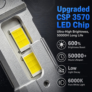 Phare LED H4 160W 50000LM Super Lumineux Kit Canbus Pour Voiture Plug and Play Pour le Marché du Mexique et du Brésil - Product Image 2