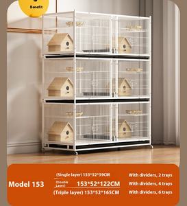 Équipement professionnel d'élevage de pigeons Grande cage d'élevage de pigeons à 3/4/5 niveaux, Cage à oiseaux en acier galvanisé Loft de pigeons galvanisé - Product Image 3