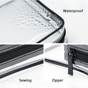 Hình dạng tùy chỉnh trong suốt <span class=keywords><strong>PVC</strong></span> trang điểm mỹ phẩm túi nhựa với logo dây kéo sinh thái thân thiện rõ ràng Bảng điều chỉnh mỹ phẩm bao bì <span class=keywords><strong>Pouch</strong></span> - Product Image 3