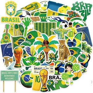 50 pz adesivi da viaggio per calcio da viaggio in Brasile per esterno tazza per bagagli decorazione Graffiti adesivi - Product Image 6