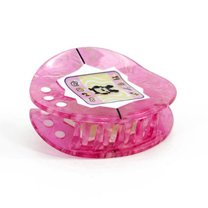 Pince à cheveux en acétate rose en forme de <span class=keywords><strong>Tamagotchi</strong></span> QianJin - Pince à cheveux rétro années 90 en forme d'animal virtuel en acide acétique - Product Image 4