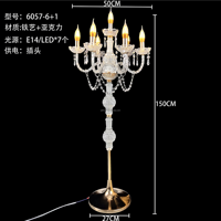 L82 grosir tempat lilin kristal akrilik, penyangga lilin logam berdiri untuk hiasan tengah meja pesta acara pernikahan