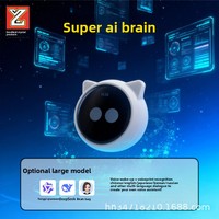 Robot Compagnon IA Mignon avec Oreilles de Chat, Mini Robot Intelligent Interactif pour Bureau, Compagnon de Bureau Émotionnel, Carte de Développement DIY pour Décoration de Bureau et Maison