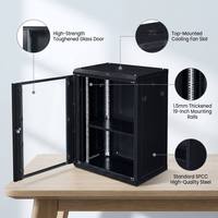 Baie de serveur murale TBS 12U 19 pouces, profondeur 600 mm, en kit plat KD, avec roulettes pour hub de surveillance de sécurité