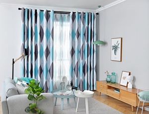 Moderno Nordic Semplicità Giallo Geometrico Stampato Tenda <span class=keywords><strong>Soggiorno</strong></span> camera Da Letto Della Decorazione Della Casa di Poliestere <span class=keywords><strong>Tende</strong></span> Della Finestra - Product Image 4