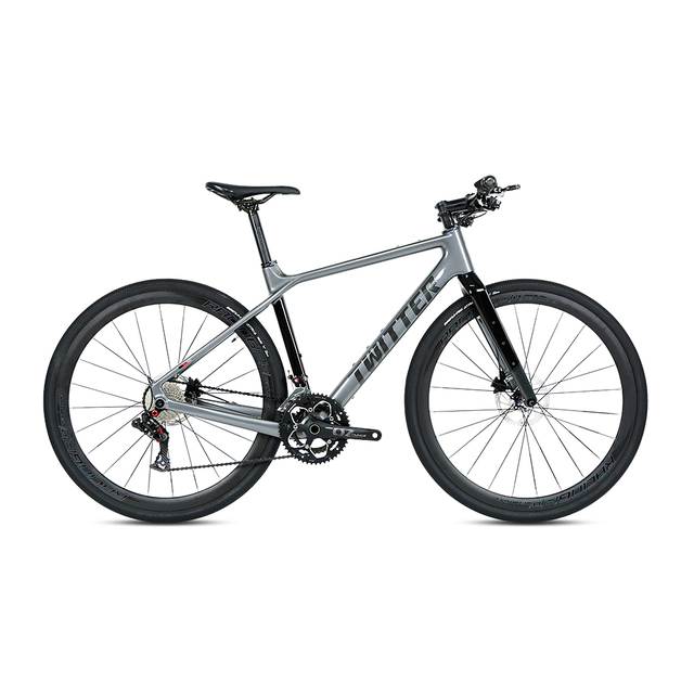 2023 TWITTER Gravel Bike 700*38C Flat Mount Hydraulic Disc Brake 12 Speed Carbon Fiber Off-Road Bicycle
