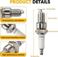 Bougies d'allumage F7RTC, 3 pièces, remplacement pour NGK, Bosch, Champion, Denso, ACDelco R41CXLS, bougies d'allumage OEM, adaptées aux minibikes, karts, avions