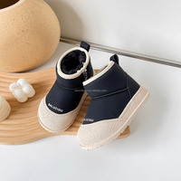 Bottes d'hiver pour enfants D4109, garçons et filles, antidérapantes, imperméables, dessus en velours, doublure en fourrure, semelle intermédiaire en caoutchouc, grandes tailles, chaussures chaudes