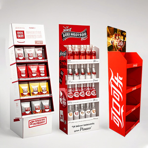Custom Retail Store Drink Beverage <strong>Floor</strong> Food Candy Pop up Rack Product <strong>Paper</strong> Corrugated Cardboard <strong>Display</strong> Stand for Supermarket - Product Image 3