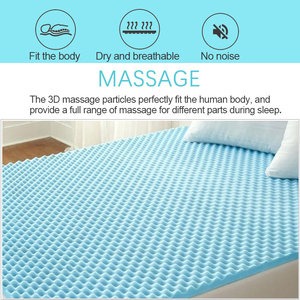 Tùy chỉnh 2-inch làm mát Trứng Thùng Bộ nhớ bọt Nệm <span class=keywords><strong>Topper</strong></span>-Thêm dày & chỉnh hình hỗ trợ cho đau lưng cứu trợ - Product Image 5