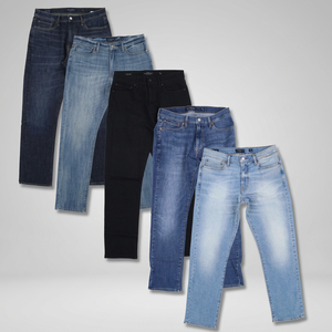 Jeans en denim basique pour homme, coupe droite, délavé, brodé, coton et élasthanne, fabrication ODM, fabriqué au Bangladesh - Product Image 2