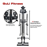 Peralatan Gym Rumahan, Rak Dinding Dual Cable Station dengan Sistem Katrol yang Dapat Disesuaikan, Mesin Cable Crossover, Menara Katrol Kabel