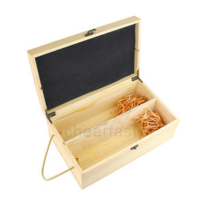 Caja de recuerdo de madera de diseño simple de marca personalizada con tapa con bisagras, caja de almacenamiento de regalo para manualidades Diy, caja de madera rectangular Premium - Product Image 1