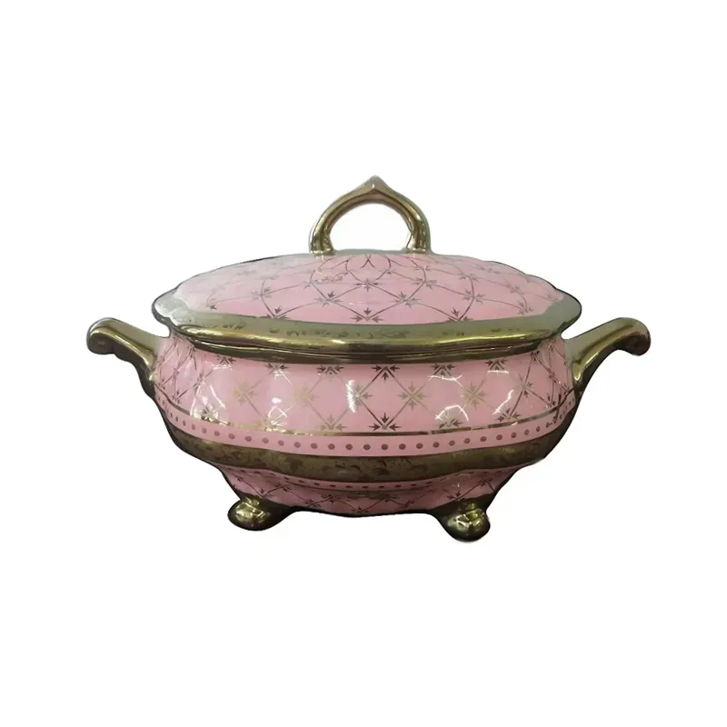 Wholesale Hot Sale 3-4L New Bone China Porcelain Ceramic Tureen Customized Color