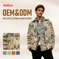 Veste pour homme, écologique, coupe-vent, streetwear tendance, style varsity, jacquard, tapisserie, motif tigre