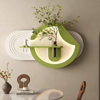 Décoration murale 3D en grès, faite à la main, avec étagère intégrée pour plantes et vase, pour chambre et salon - Vente en gros