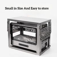 Poêle à bois portable en titane pur pour barbecue pour le chauffage intérieur et les grillades en plein air pour le camping