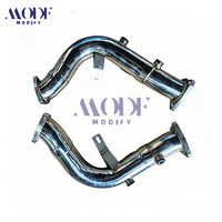 Tuyau d'échappement en acier inoxydable poli pour Audi S5 B8 Coupé 4.2L 2008-2012 conduite à gauche
