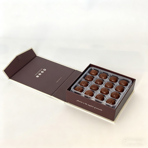 Cao cấp tùy chỉnh giáng sinh sô cô la Truffle hộp thanh lịch nam châm hiển thị các tông giấy với khay nhựa - Product Image 3