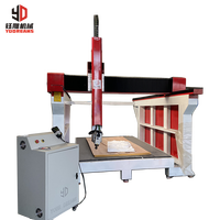 Routeur CNC 5 axes pour la sculpture 3D de bateaux en fibre, avec contrôle DSP, broche unique, compatibilité NC Studio et Mach3