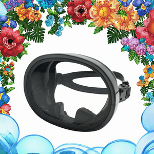 หน้ากากดำน้ำแบบเต็มหน้า Aquadive M169 รูปทรงวงรี ผลิตจากซิลิโคนกันน้ำ สำหรับดำน้ำตื้นและดำน้ำยิงปลา เลนส์กระจกนิรภัย 3.2 มม. หน้ากากแบบปริมาตรต่ำ - Product Image 2