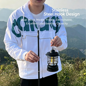 ขาตั้งไฟแคมป์ปิ้งแบบพับได้ อลูมิเนียมอัลลอยด์น้ำหนักเบาพิเศษ แบบพกพา ใช้ได้ 2 รูปแบบ ทั้งแบบหนีบโต๊ะและแบบเสียบปักพื้น สำหรับกิจกรรมกลางแจ้ง ปิกนิก - Product Image 3