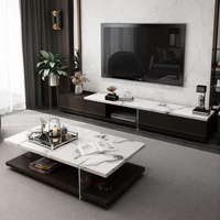 Ensemble de meubles de salon de luxe : Meuble TV moderne et table
