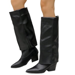 <span class=keywords><strong>Botas</strong></span> Largas de Tacón <span class=keywords><strong>Grueso</strong></span> y Punta Puntiaguda Estilo Europeo y Americano, Primavera 2026, Nueva Moda Popular en Internet para Mujer - Product Image 5
