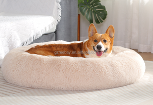 100cm felpa esponjosa lavable colorido grande Donut calmante perro cama sofá cojín redondo sofá cama para mascotas para perro gato - Product Image 3