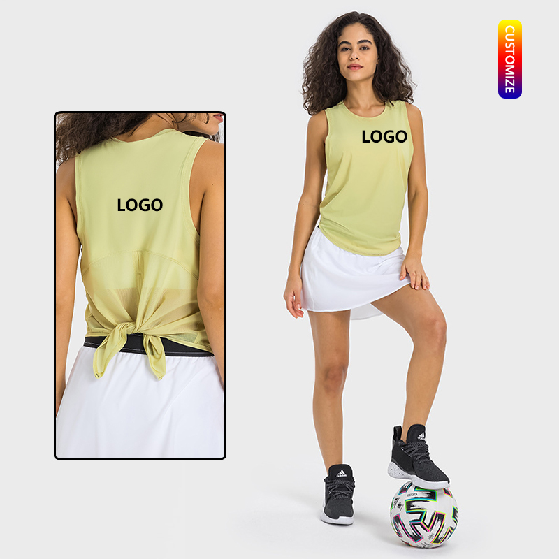New Yoga Vest T-shirt Women's Fitness Running Fashion Strap Quick-drying Breathable Loose Sleeveless Blouse