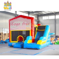 Structure gonflable Bluey avec toboggan aquatique, pour le plaisir familial en plein air et le divertissement des enfants