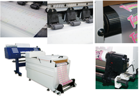 Printer DTF I3200 Baru 60cm 24 Inch untuk Kulit & Label Kaos dengan Penggoyang Bubuk untuk Film PET Pakaian Garansi 1 Tahun