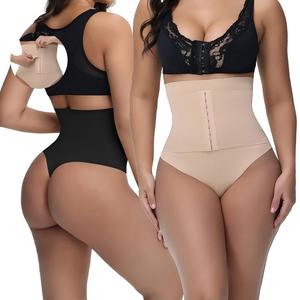 <span class=keywords><strong>Faja</strong></span> <span class=keywords><strong>Moldeadora</strong></span> Postparto de Cintura Alta Sin Costuras para Mujer, Tanga 2 en 1 con Cierre de Gancho, Control de Abdomen y Efecto Reductor - Product Image 5