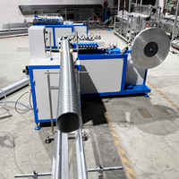 Machine de fabrication de conduits d'air ronds en aluminium semi-rigide flexible en spirale