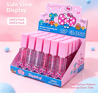 Sheglen Hello Kit Gloss à lèvres cosmétique, maquillage, fournisseur, étiquette privée végétalienne personnalisée, gloss repulpant transparent à paillettes, vente en gros en vrac