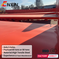 Semi-remorque plateau 2, 3 ou 4 essieux 40FT 45FT en acier T700 pour transport de conteneurs – Fournisseur chinois