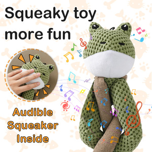 Hot Selling Plush Cartoon <strong>Frog</strong> Pet <strong>Toy</strong> Squeaky Interactive <strong>Dog</strong> Chewing <strong>Toy</strong> for Training - Product Image 2