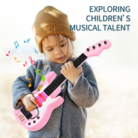 Mini Stringed Instruments Toy Kids Electronic Guitar Multi-function Mode Instrument Music Education Guitar Toy with Light