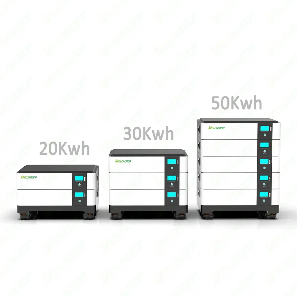 Disponible DELONG apilable 48V 51,2 V batería de almacenamiento Solar inteligente BMS Lifepo4 batería Solar hogar almacenamiento de energía baterías L