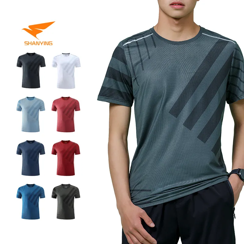 Breathable Sport Polyester Custom Shirt Men Women Fitness Running T Shirts Quick Dry T-shirt Gym Training Jogging Sportswear