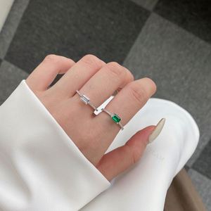 Bague Dylam Fashion en argent 925 avec cristal topaze aqua blanc et zircon 5A, petite bague de fiançailles, alliance, bague de promesse pour l'amour - Product Image 2