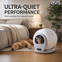 Litière pour chat intelligente OVS, électrique, autonettoyante, avec contrôle par application, capteur anti-pincement, grande capacité de 65 L, fonctionnement silencieux