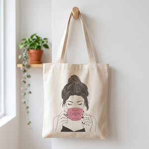 100% Cotton <b>Canvas</b> Tote <b>Bag</b> with <b>Drawstring</b> for Grocery Shopping Eco-Friendly Product <b>Bag</b> - Product Image 1