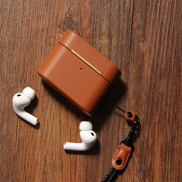Handmade Full-Grain Leather Cover for AirPods Pro 3 Wireless Charging Compatible Premium Leather Earphone Case
